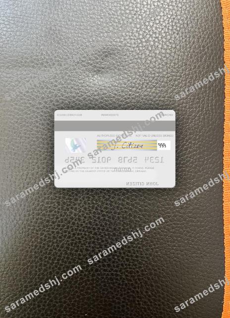 Ukraine Ukreximbank visa debit card photolook back